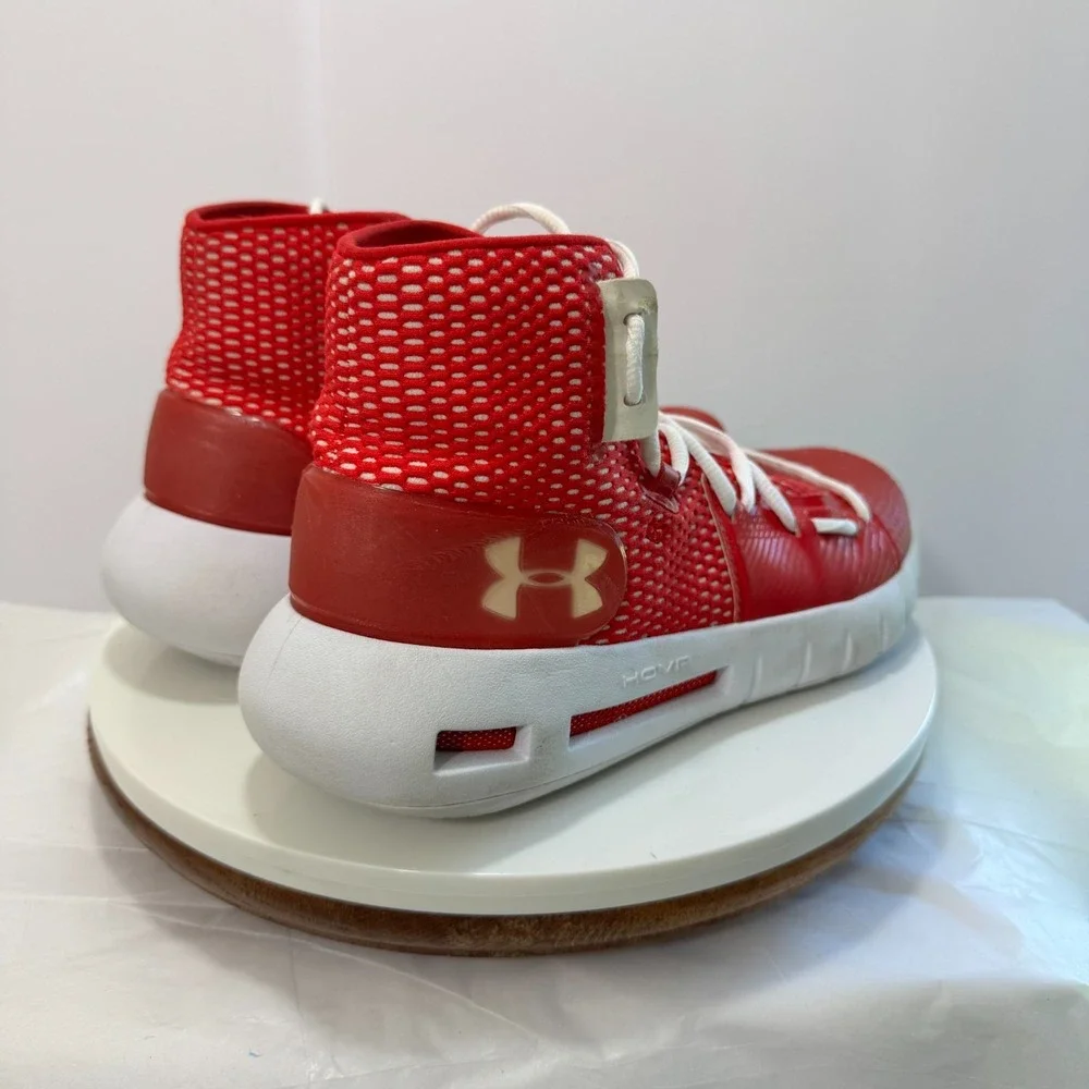 Size 7 - Under Armour HOVR Havoc Mid Red Performance Basketball Shoe 3020617 Men